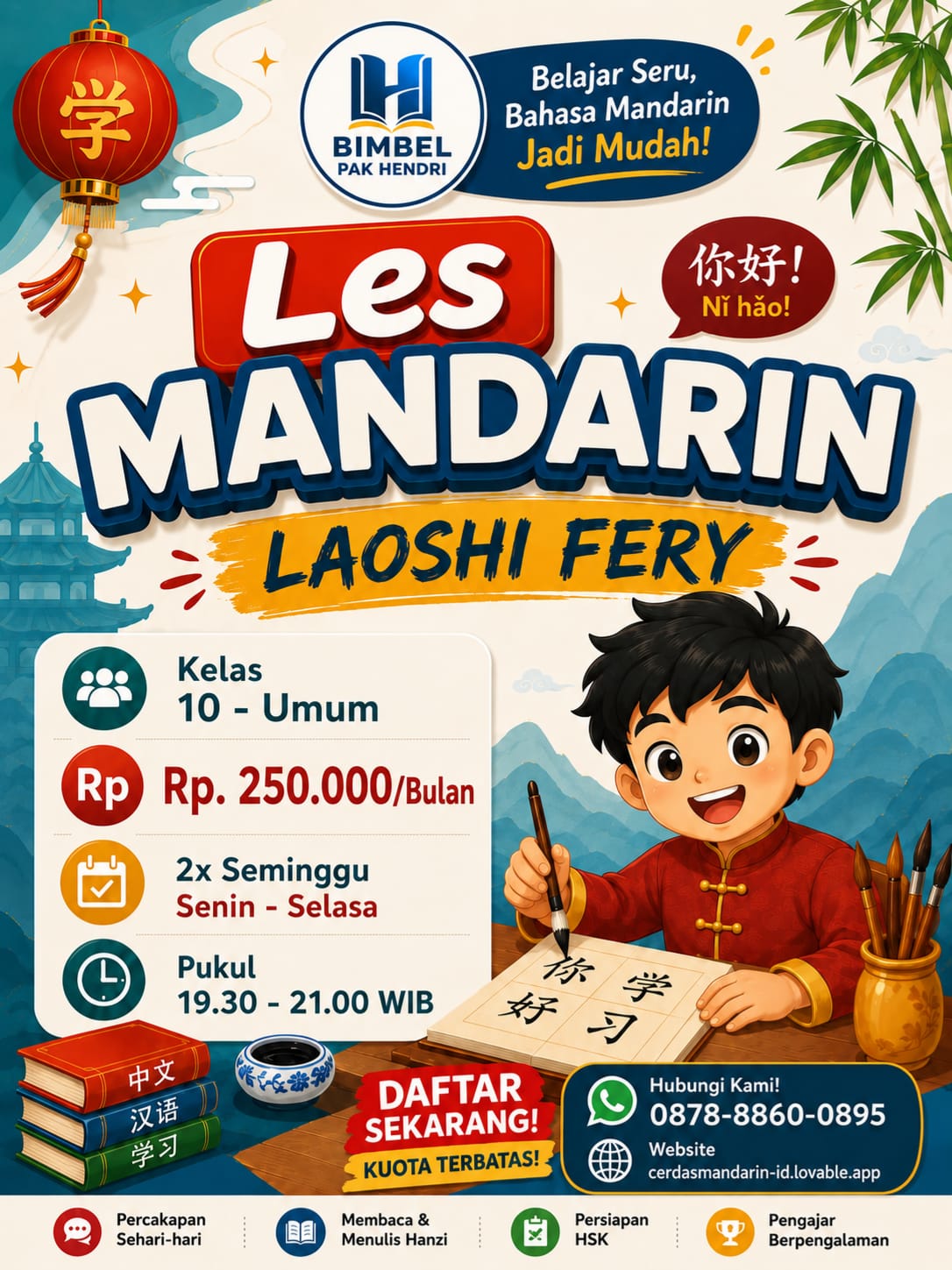Les Mandarin Laoshi Fery — Kelas 10–Umum