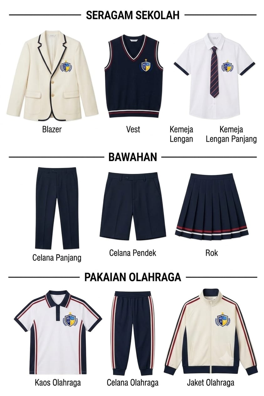 Katalog Detail Seragam — Krem Navy