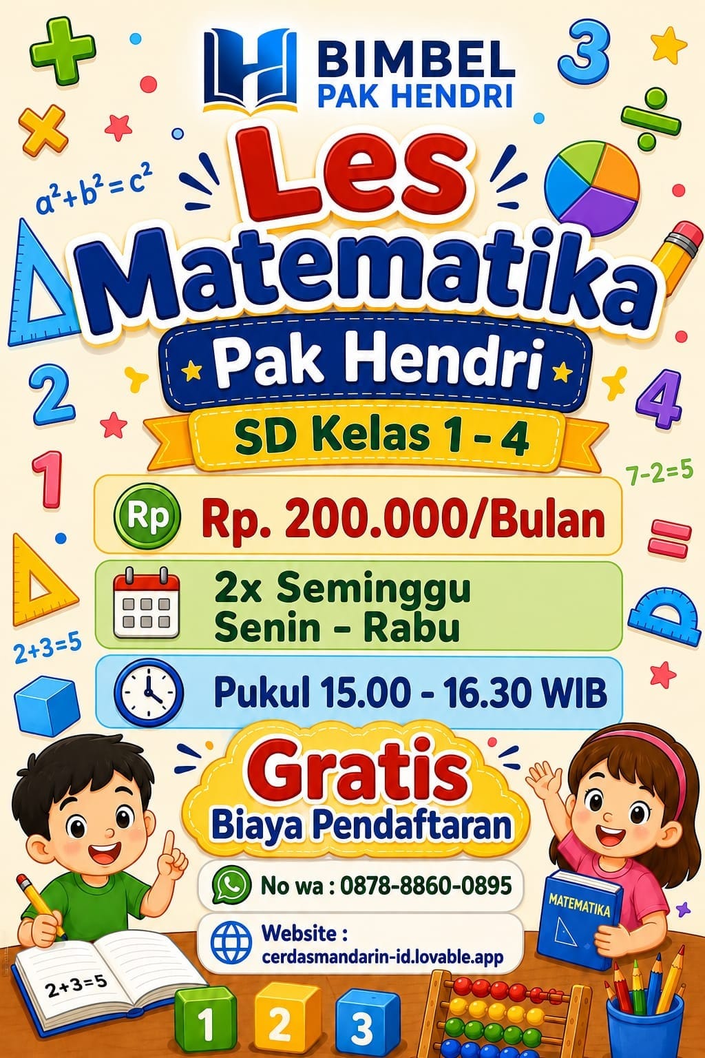 Les Matematika SD Kelas 1–4
