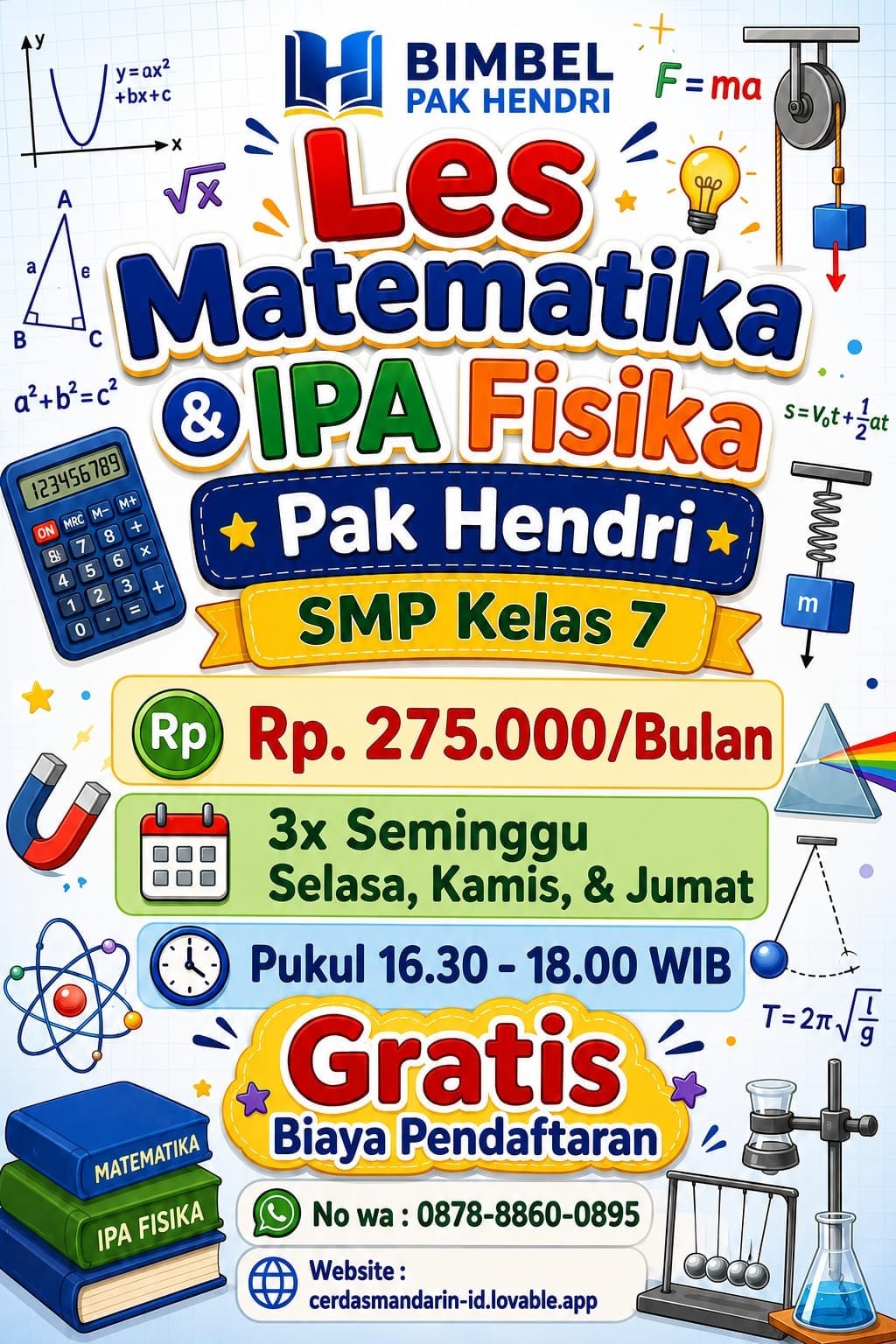 Les Matematika & IPA Fisika SMP Kelas 7
